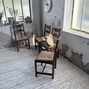 Set 4 chaises rustiques chêne De puydt, Belgique 1970