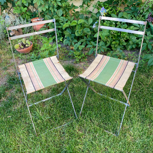 Jacques Hitier canvas chairs