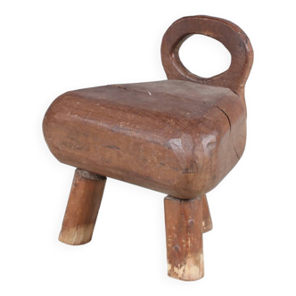 1950s Brutalist milking stool from France