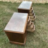 Paire de tables de chevet ancien