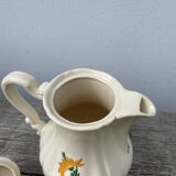 Digoin ceramic teapot with flowers