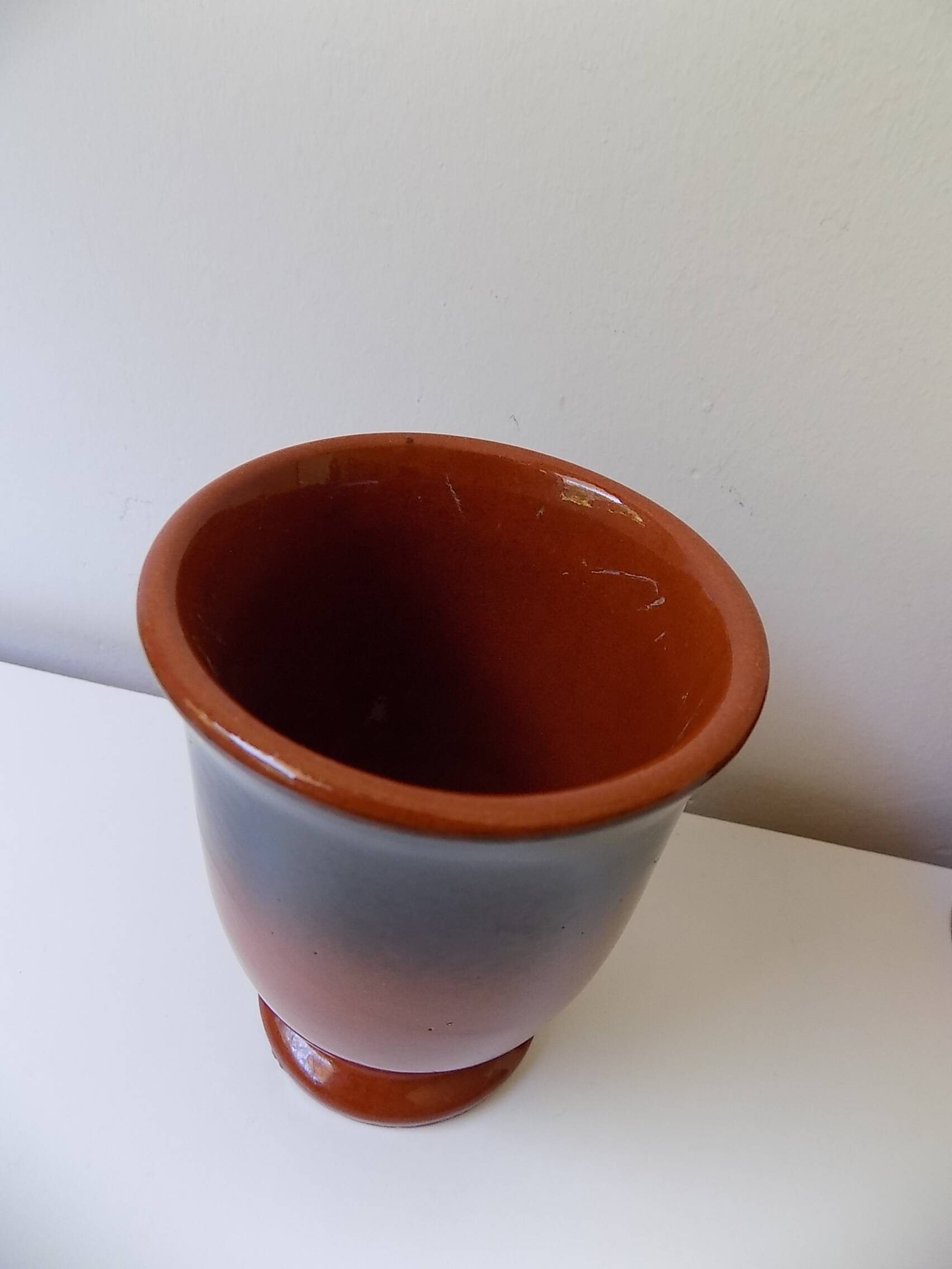4 tasses en grès (10cm) vintage