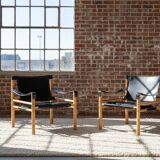 Safari Chair Set by Arne Norell for Arne Norell Ab Sweden, 1960s