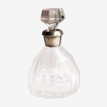 Old crystal round carafe