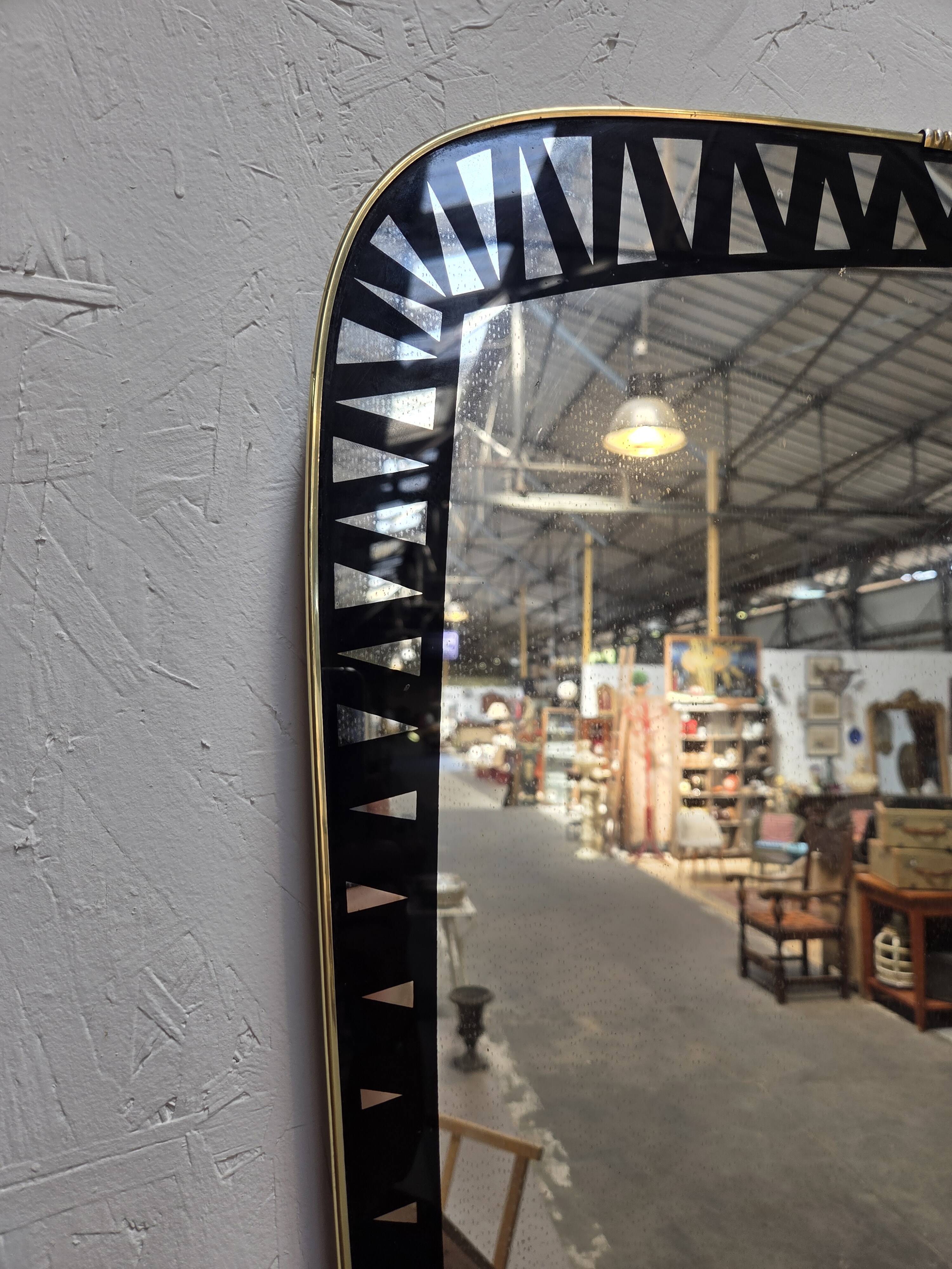 Miroir Dorian par Tacchini années 60