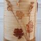 Sandstone lamp and lampshade in dried flowers 70s