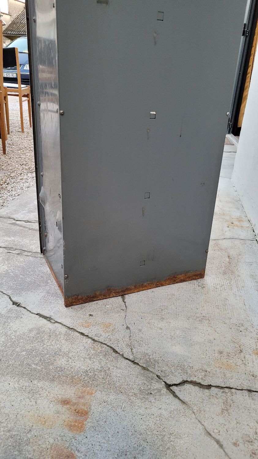 Metal locker cabinet Ronéo 1950 industrial