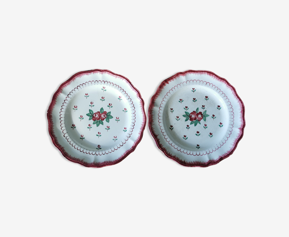2 assiettes anciennes Faïenceries de Longchamp