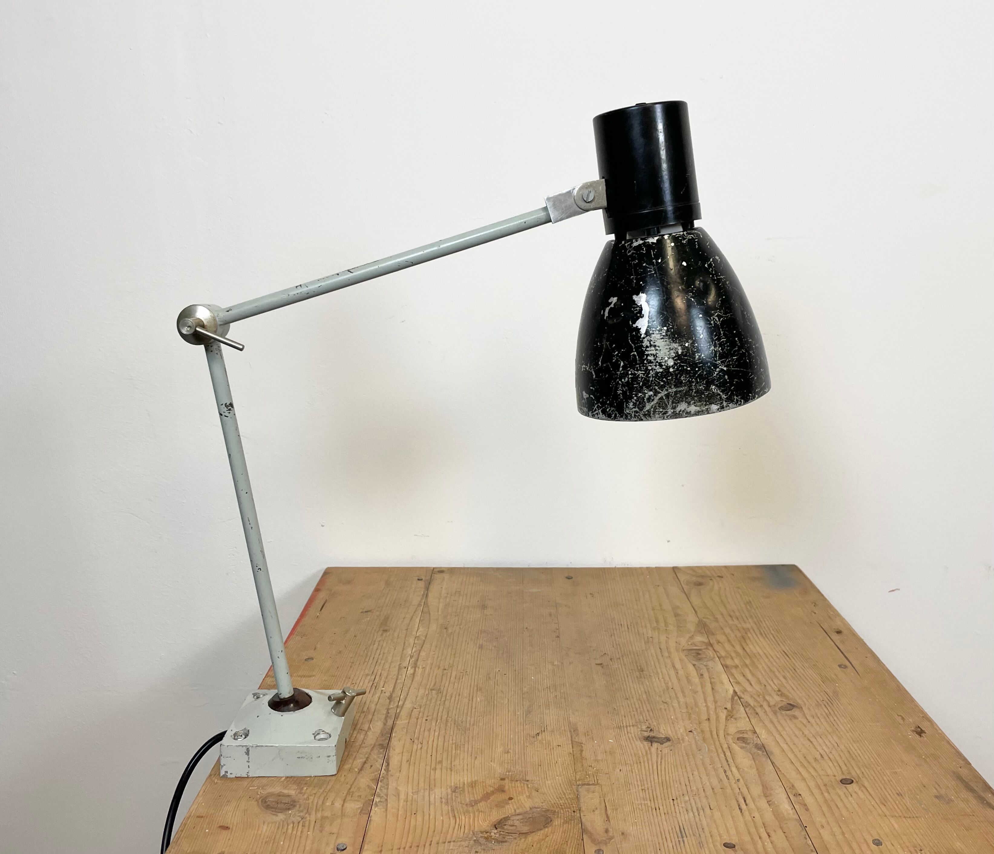 Black Industrial Table Lamp from Elektrosvit, 1970