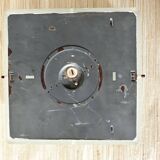 Square holophane ceiling light, industrial style, 1960s