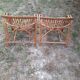 Pair of bamboo and rattan "basket" armchairs