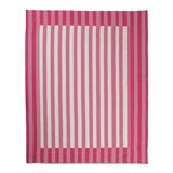 Pink striped tablecloth: 200cm x 160cm