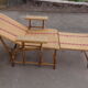 Wicker chaise longue