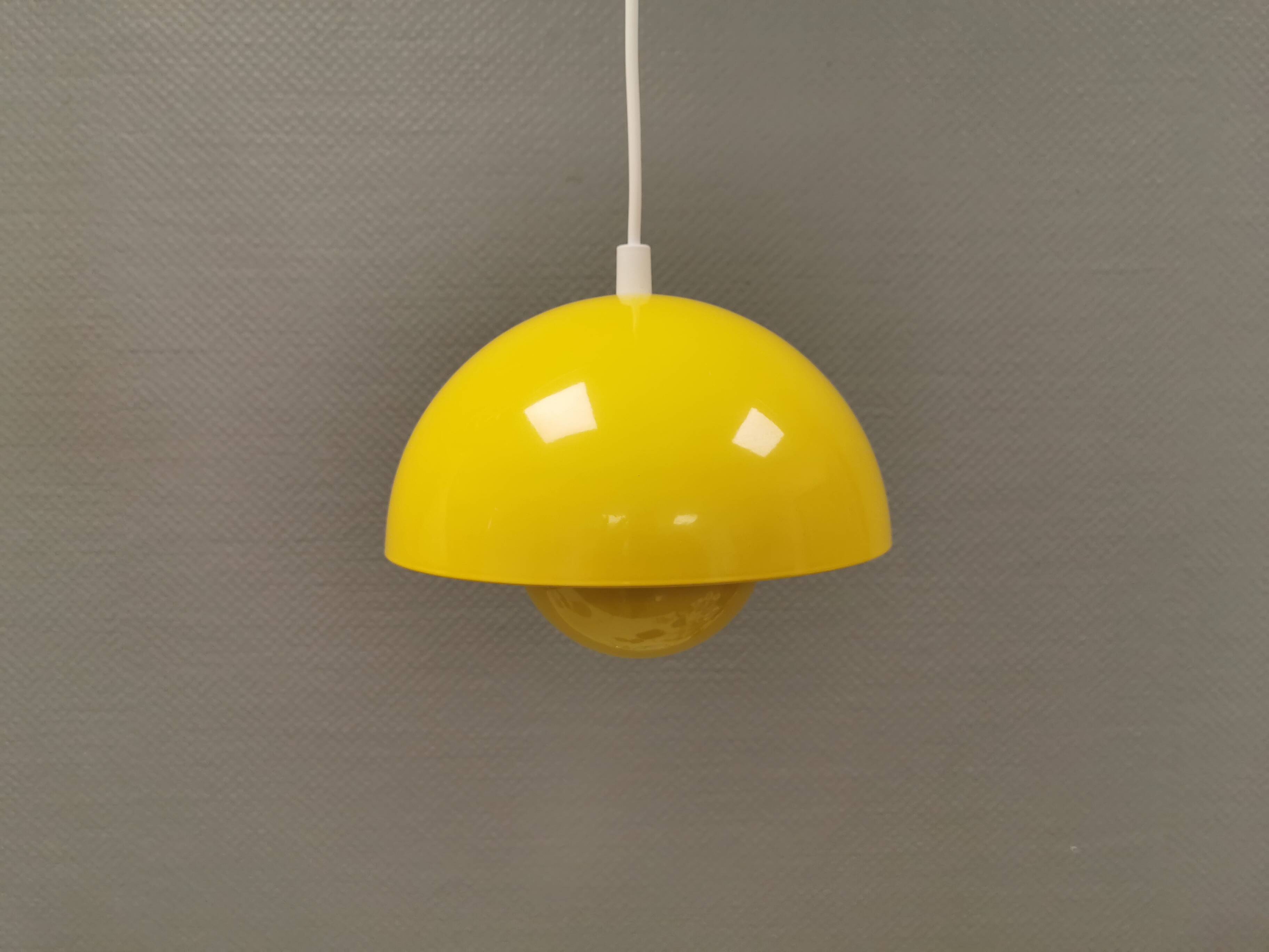 Hanging lamp in beautiful yellow colour