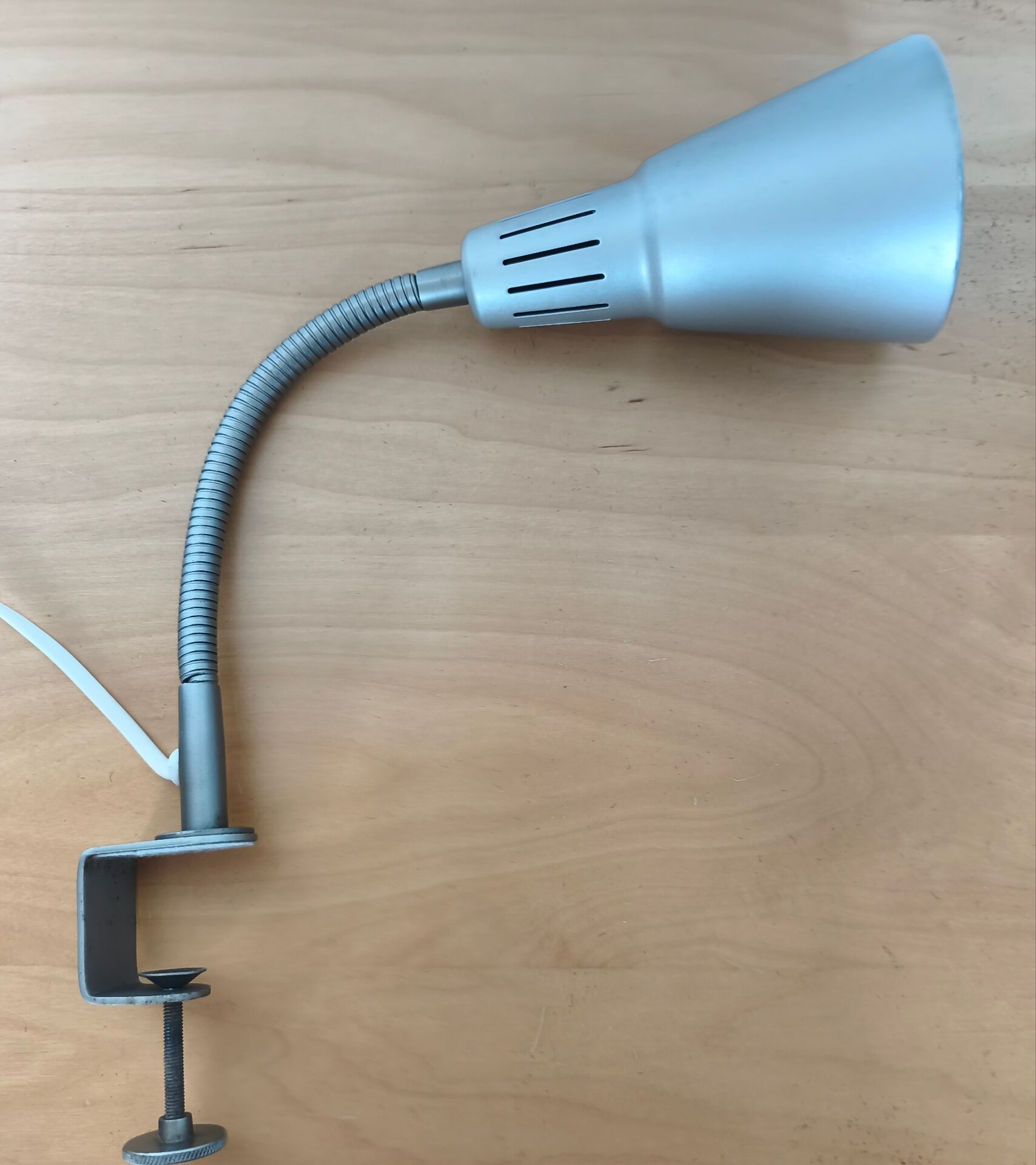 Lampe a pince réglable gris argenté vintage 90's