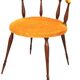 Fauteuil gondole couleur moutarde dans le style de Helmut