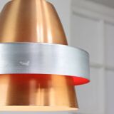 Italian  Aluminum Space Age Pendant Lamp in Copper color, 1970s