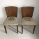 Pair of 50's vintage chairs decorated with flowers