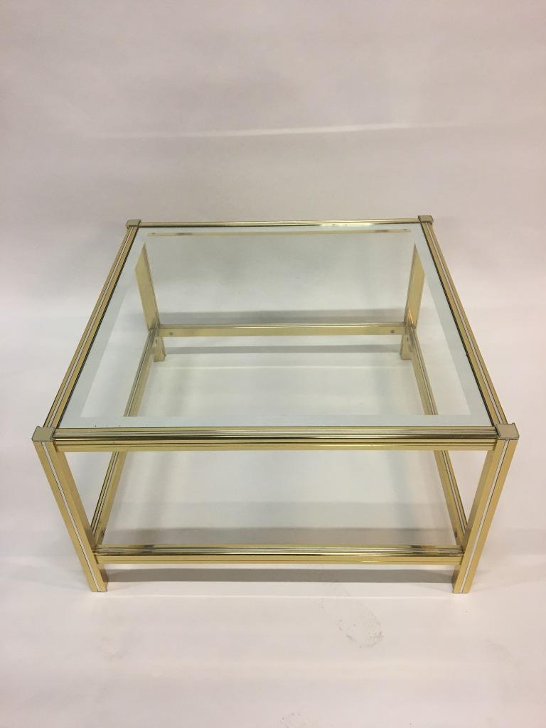 Table low vintage brass