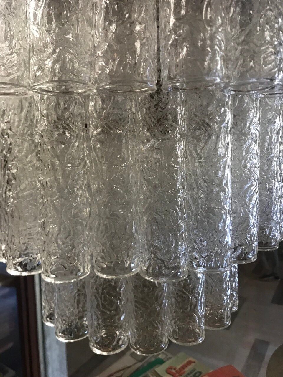 Vintage Italian Murano glass chandelier by Toni Zuccheri for Venini, 1960s