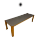 Large modernist plywood table, Memphis style, 1980s