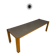 Large modernist plywood table, Memphis style, 1980s