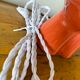 Hand lamp in ceramic color coral electrified to new