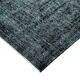 Hand-knotted oriental overdyed 298 cm x 365 cm black wool carpet