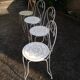 Set of 4 iron garden chairs