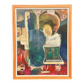 Huile sur toile originale – “Composition abstraite” par Hendrik De Jong – Datée