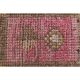 Vintage Turkish hand-knotted wool cotton pink runner rug 92x290