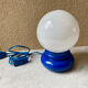 Bedside lamp globe opaline and plastic Space age 70s