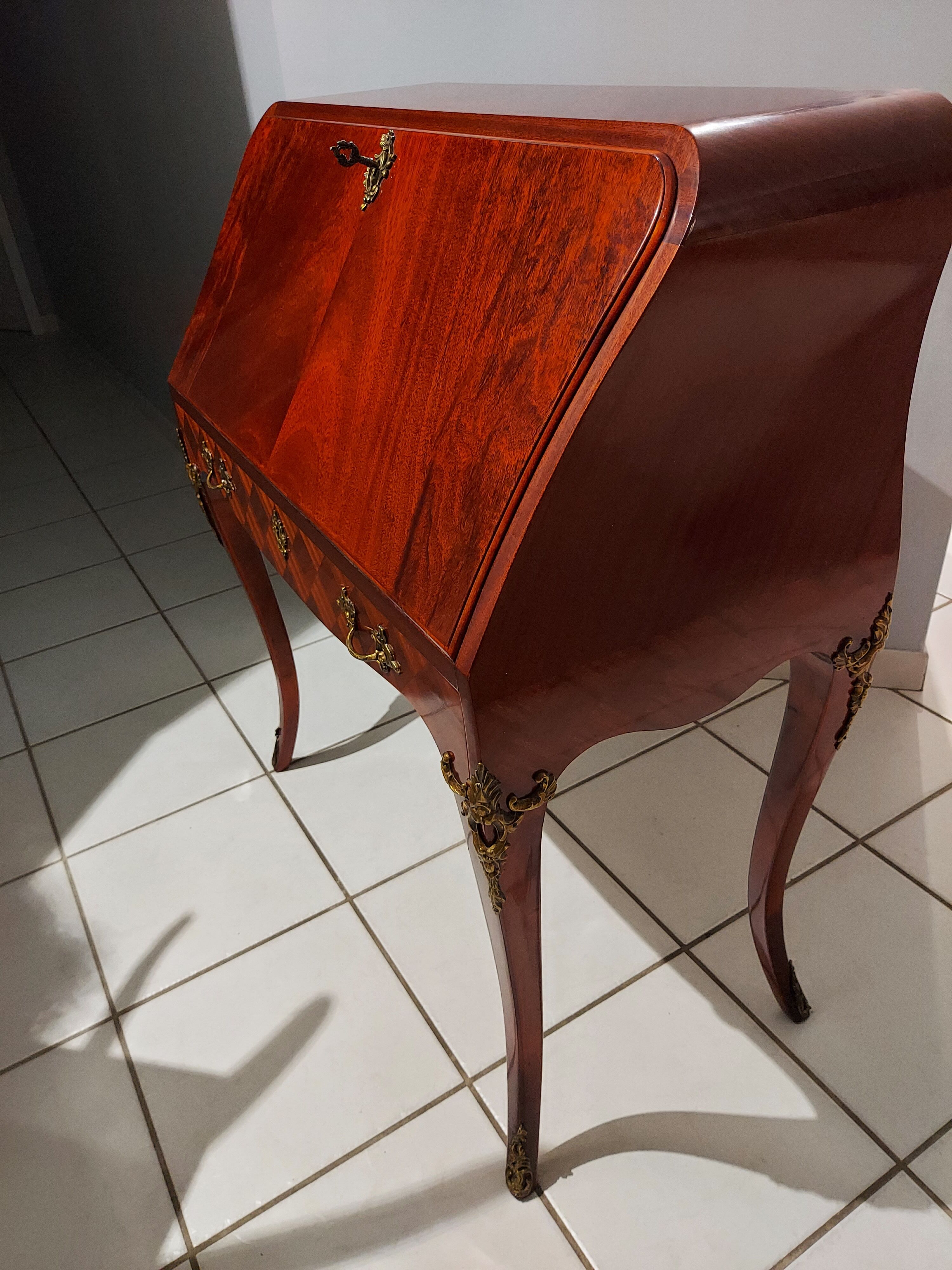 Louis XV style donkey slope desk