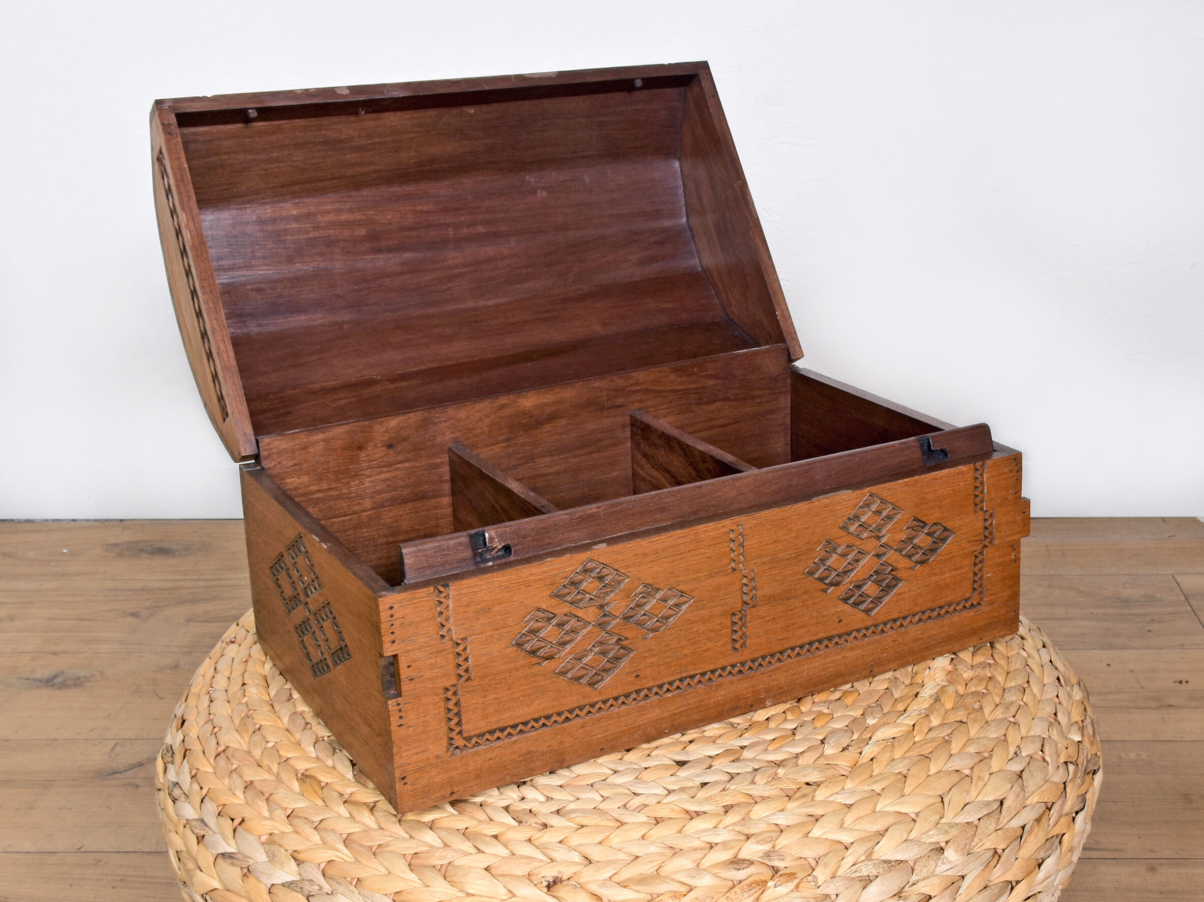 Malagasy carved chest made of precious wood
