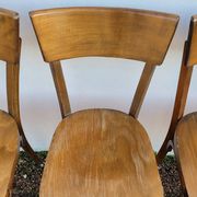 Series of 6 vintage old restaurant bistro chairs - 1950s