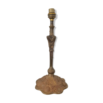 Lampe art nouveau 1900 en bronze