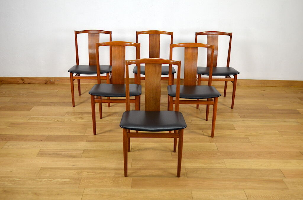 Suite of 6 danish chairs Henning Sorensen 1960