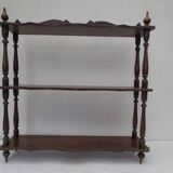 Old turned wood shelf, walnut color