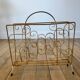 Golden metal magazine holder 60s