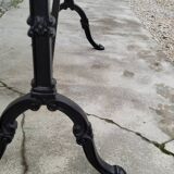 Marble and cast iron restaurant bistro table