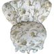 Set of 2 vintage floral patterned cocktail chairs.
