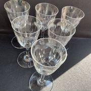 6 verres à vin Baccarat service Molière