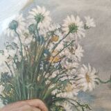Portrait of a child with a bouquet