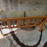 Pine sofa two places 1960 Vintage