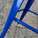 Genuine tolix h75 industrial metal bar stool, stackable, blue.