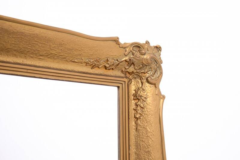 Horizontal mirror in gold frame, France.