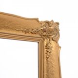 Horizontal mirror in gold frame, France.