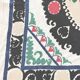 Vintage hand-embroidered tribal tapestry 130x137 cm