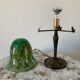 Lampe art nouveau en verre soufflé