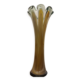 Grand vase vintage en verre de Murano des années 60